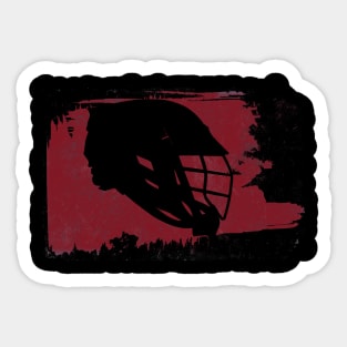 Lacrosse Helmet Swatch Red Sticker